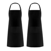 2 Pack Waterproof Rubber Vinyl Apron with Adjustable length neck strap, Apron Keeps You Clean and Dry When Dishwashing, Lab Work, Butcher, Dog Grooming, Cleaning Fish